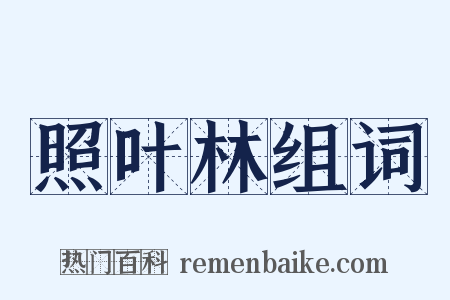 照叶林组词是什么意思的图片